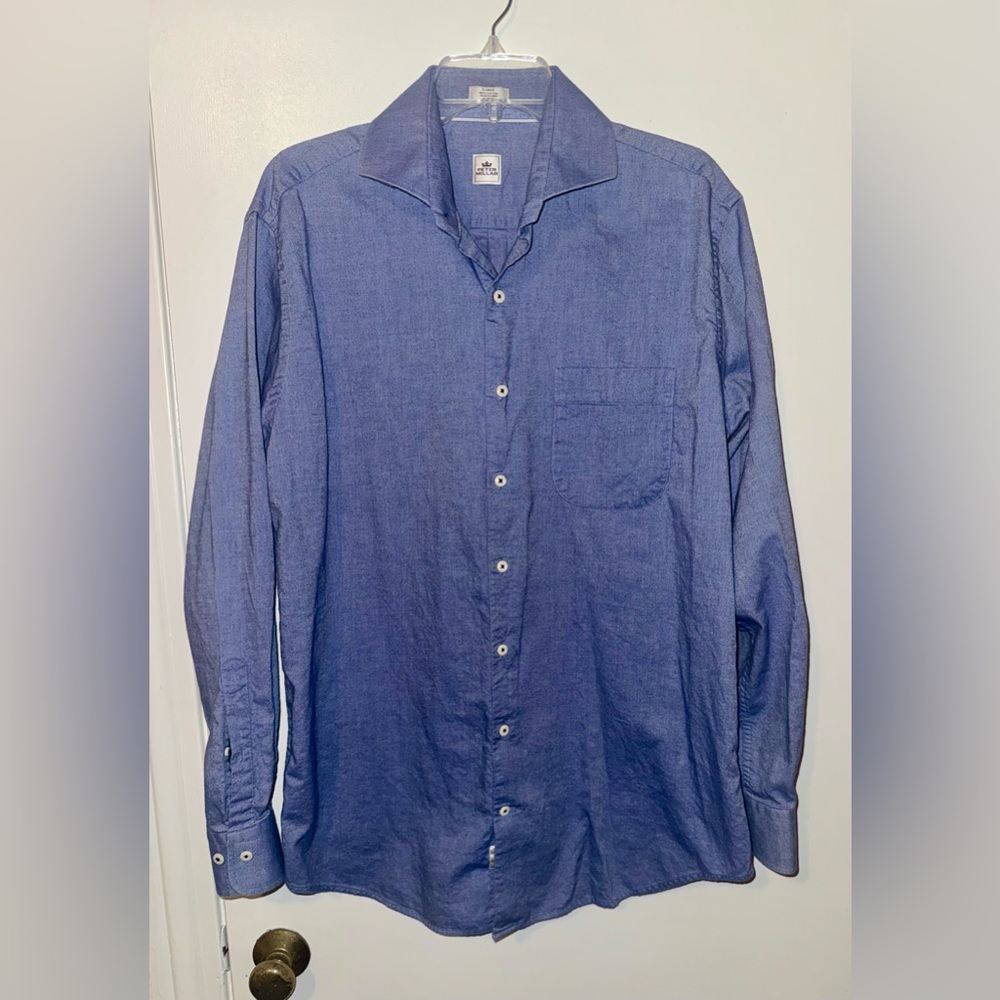 Peter Millar Classic Blue Casual Shirt 100% Cotton